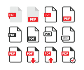 PDF file icon isolated on white background