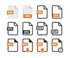 EPS file icon isolated on white background