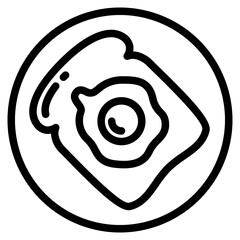 breakfast, bread an egg