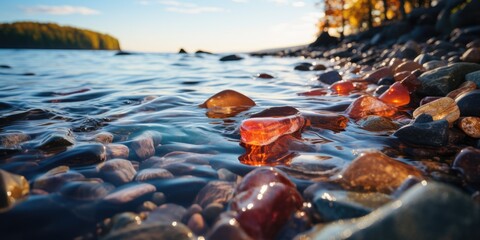 Colorful Stones. Generative AI
