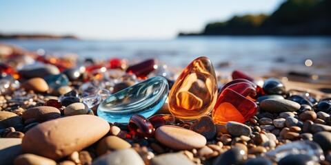 Colorful Stones. Generative AI
