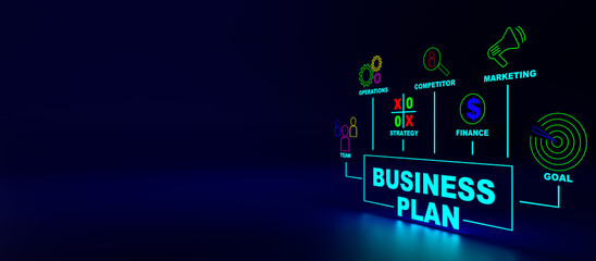 Business plan concept. Ideal for presentations or projects related to business planning, entrepreneurship, or startups
