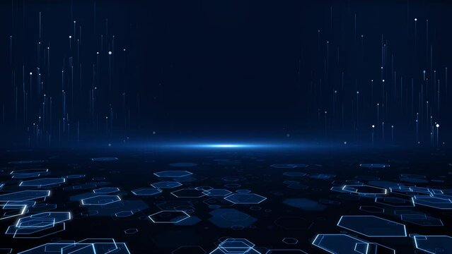 Particles hex event game trailer titles cinematic openers technology end credit background loop