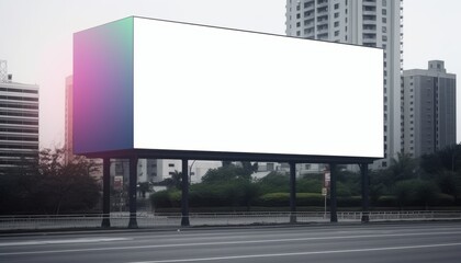 Blank billboard mockup concept, city copy space announce. put your image or text, blank space