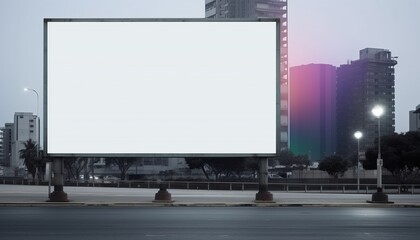 Blank billboard mockup concept, city copy space announce. put your image or text, blank space
