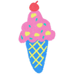 Neon ice cream cone