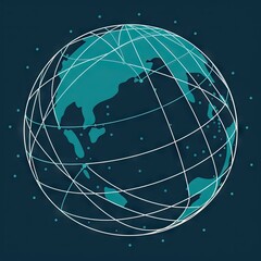 A contemporary icon of a globe