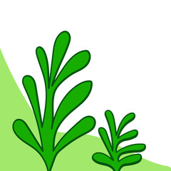 Corner Plant Green Element