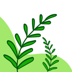 Corner Plant Green Element