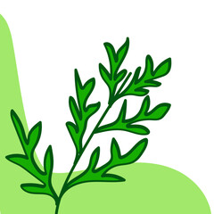 Corner Plant Green Element