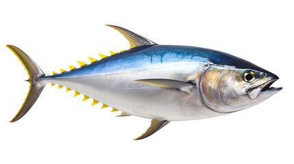 Tuna fish isolated on transparent background (PNG) - obrazy, fototapety, plakaty