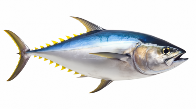 Tuna fish isolated on transparent background (PNG)