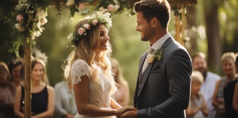 Vintage Tones and Bohemian Vibes: Unforgettable Wedding Moments, generative ai