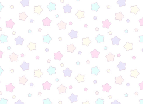 たくさんの星のファンシーなシームレスなパターン	