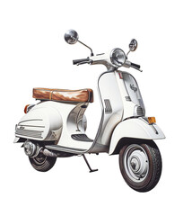 Scooter: A Sleek Ride on a Clear Canvas
