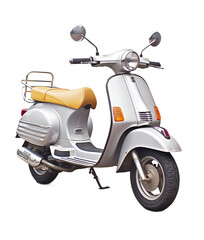 Scooter: A Sleek Ride on a Clear Canvas