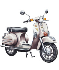 Scooter: A Sleek Ride on a Clear Canvas