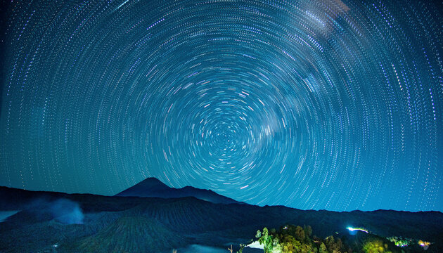 sky with startrails
