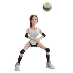 Sportsman posing while playing volleyball