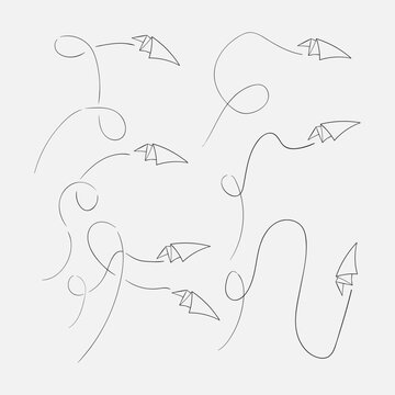 line pencil draw arrow paper plane navigation icon
