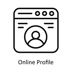 Online Profile Vector  outline Icon Design illustration. Cyber security  Symbol on White background EPS 10 File