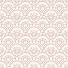 Seamless bright mandalas pattern. Vintage background