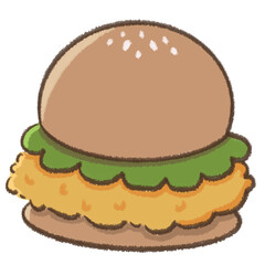 hamburger isolated on white