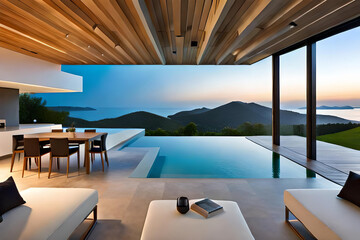 Fototapeta premium restaurant on the beach