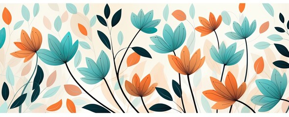 flowers and foliage colorful pattern spring summer background