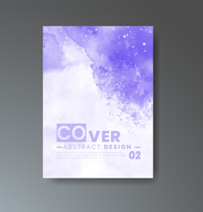 Cover template with watercolor background. Design for your cover, date, postcard, banner, logo.