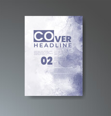 Cover template with watercolor background. Design for your cover, date, postcard, banner, logo.