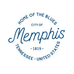 Fototapeta na wymiar Memphis, Tennessee Vector design template. Memphis logotype. Vector and illustration.