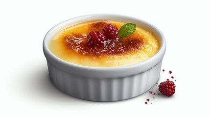 Crème brûlée Französisches Dessert mit reicher Creme und gebrannter Zuckerkruste with Generative AI