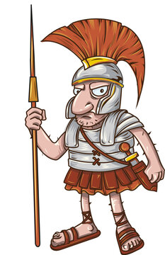 Cartoon Roman Centurion . vector illustration