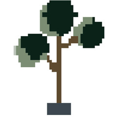 Pixel tree art