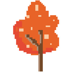 Pixel tree art