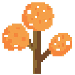 Naklejka premium Pixel tree art