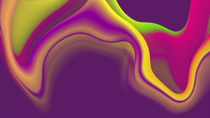 Abstract colorful smooth liquid waves futuristic background