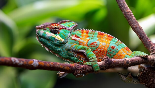 chameleon on a branch, Generative AI