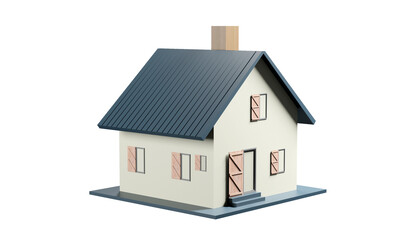 house concept saving money for investment, financial plan, clipping path, 3D rendering