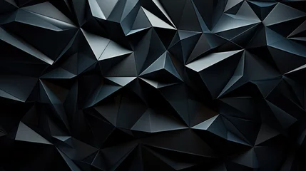 Foto auf Acrylglas Harmony in Monochrome: Overlapping Polygons in Geometric Design. Generative AI © Sascha