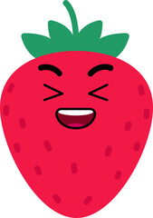 Strawberry Face Smlie Haha Laugh