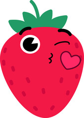 Strawberry Face Wink Kiss