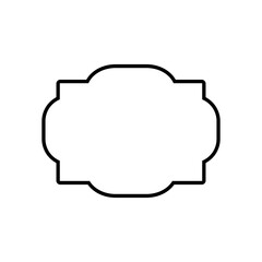 Frame shape icon isolated on white background