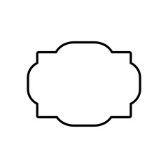 Frame shape icon isolated on white background