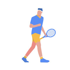 tennis player, cartoon tennis player in action and motion