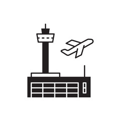 Obraz premium Airport icon. Plane vector icon. Airport sign design. Airport symbol pictogram. UX UI icon