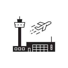 Airport icon. Plane vector icon. Airport sign design. Airport symbol pictogram. UX UI icon