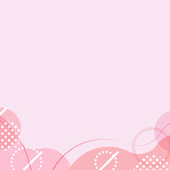 パステルカラーのポップなフレーム ピンク_背景あり_正方形4