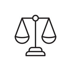 Balance icon. Justice vector icon. Judge flat sign design. Law balance symbol pictogram. UX UI icon